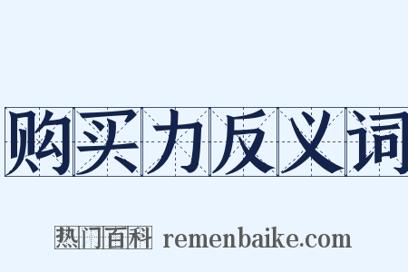 购买力反义词是什么意思的图片